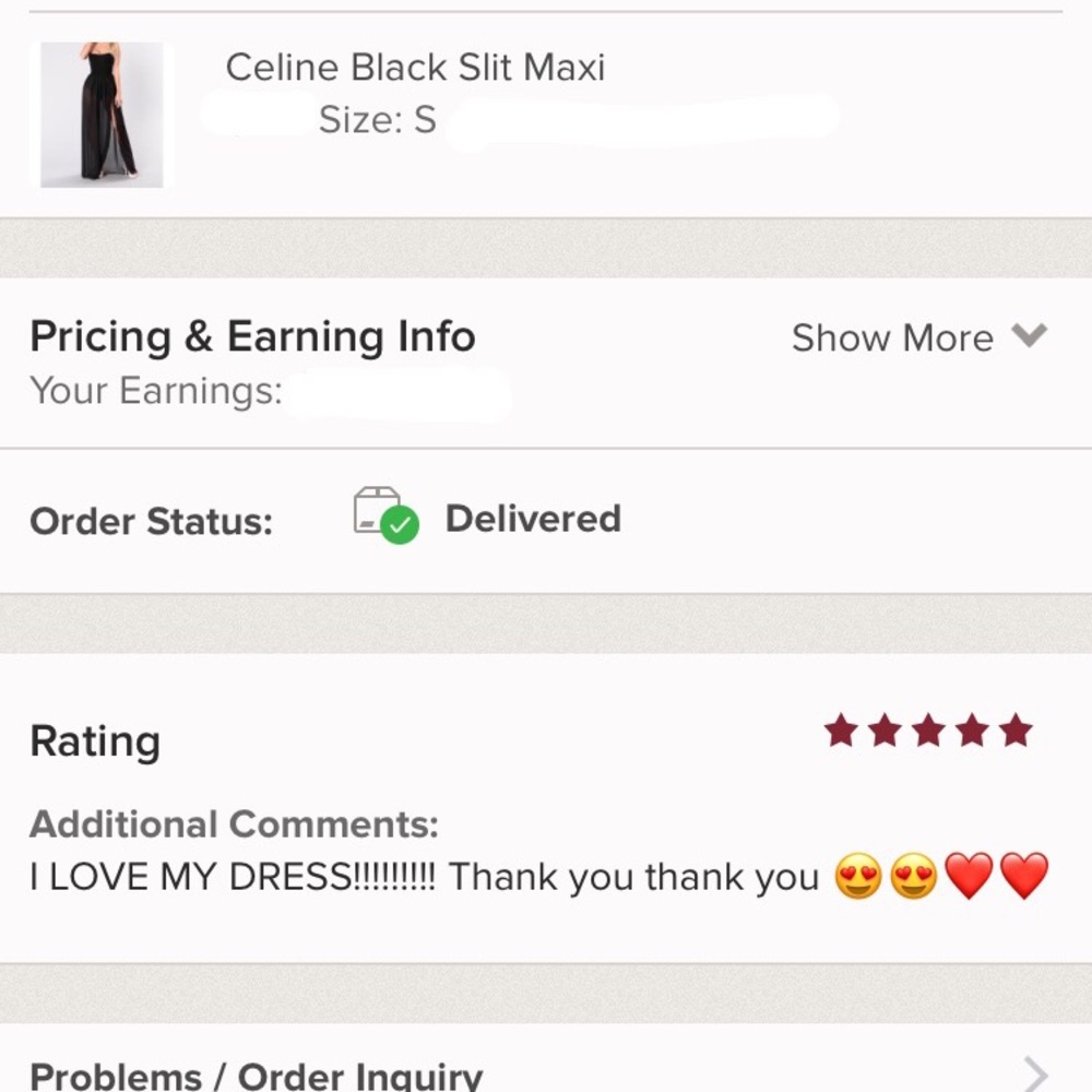 TWO LEFT Celine Black Slit Maxi - Picture 8 of 8